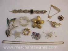 Broken and Assorted Jewelry Pieces, see pictures AS IS, 8 oz