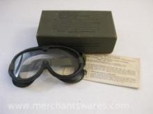 Vintage Type I General Purpose Military Goggles Stock No. 74-G-77, in original box, Pioneer