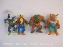 Four Teenage Mutant Ninja Turtle Villain Action Figures including Triceraton, Ace Duck, Space Usagi