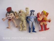 Four Power Rangers Villains Action Figures including Pudgy, Chicken Pete and Repeat, Eye Poppin Eye