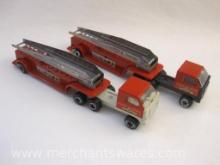 Two Metal Tonka Fire Trucks, 1 lb 3 oz
