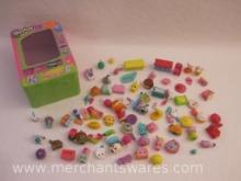 Assorted Shopkins Figures in Collectible Shopkins Tin, see pictures, 1 lb 1 oz