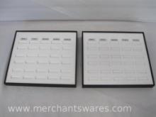Two Ring Organizer/Display Trays, 30 Slots each with Size Designation 8/8.5-12/12.5