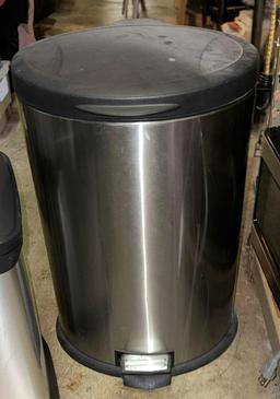 2 Stainless Steel Trash Cans