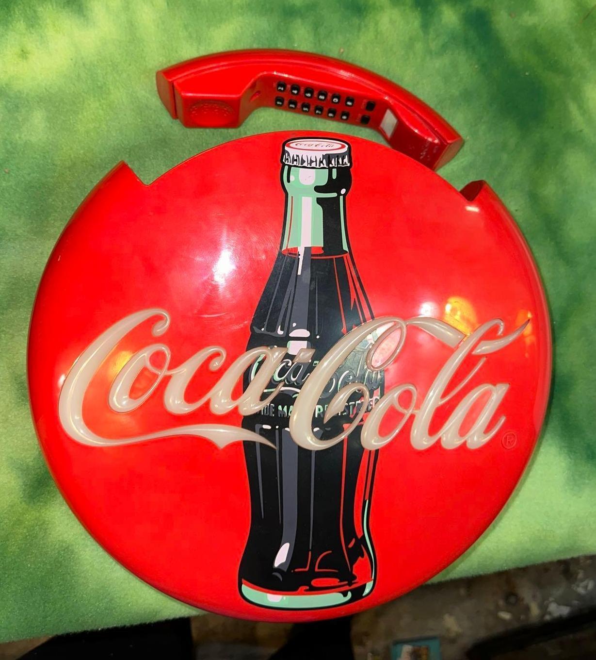 Coca Cola Blinking Disc Phone in Original Box