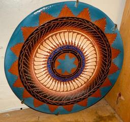 Navajo Etched Plate made by Sefarina Benally From Ship Rock, AZ- Signed