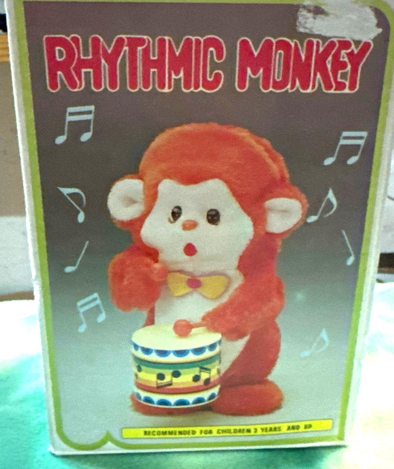 1960's Rhythmic monkey Toy in box