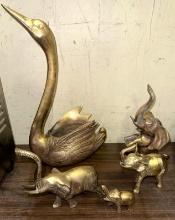 5 Brass Figurines
