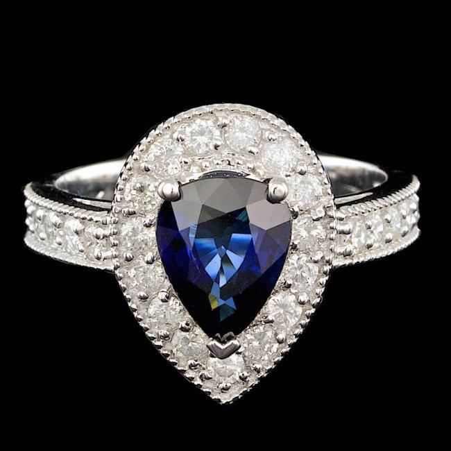 14k Gold 2.00ct Sapphire 0.85ct Diamond Ring