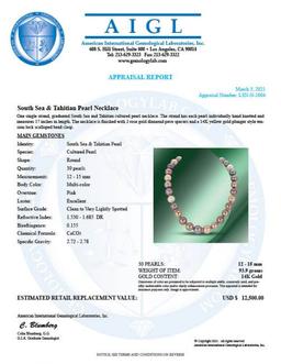 12-15 mm South Sea & Tahitian Pearls Necklace