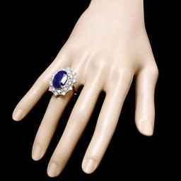 14k Gold 9.00ct Sapphire 1.35ct Diamond Ring