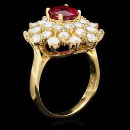 14k Gold 1.50ct Tourmaline 2.10ct Diamond Ring