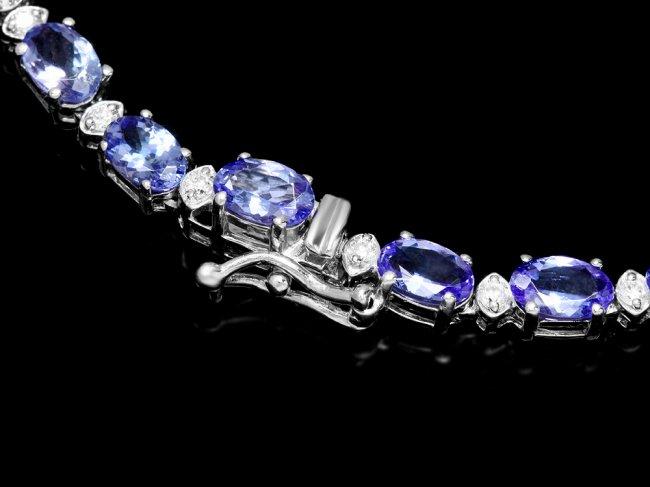 14k 23.50ct Tanzanite 1.25ct Diamond Necklace