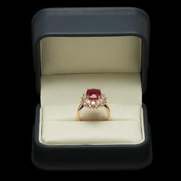 14K Gold 4.88ct Ruby 1.50ct Diamond Ring