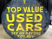 TOP VALUE USED CARS SIGN