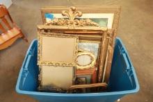 Box of Assorted Victorian Frames & Misc