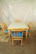 Maple Pub Style Table with 4 Chairs