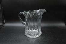 Signed Heisey Glass Pitcher