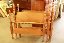 Pair of Maple Twin Beds with Rails