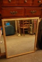 Beveled Mirror In Gold Frame