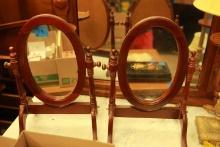 Pair Of Mirrors On Swivel Stands
