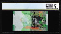 2014 Kuwait 1/2 Dinar Note Pick# 30a PCGS Superb Gem Uncirculated 68PPQ