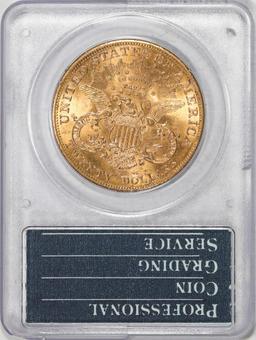 1904 $20 Liberty Head Eagle Gold Coin PCGS MS62 Old Green Rattler