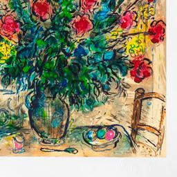 Chagall (1887-1985) "Le Bouquet Devant La Fenetre" Limited Edition Lithograph