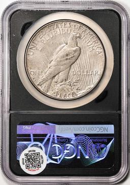 1927-S $1 Peace Silver Dollar Coin NGC AU50 Vaultbox Series 3