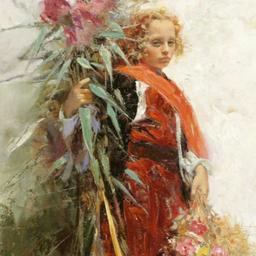 Pino (1939-2010) "Flower Child" Limited Edition Giclee On Canvas
