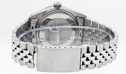 Rolex Mens Stainless Steel Diamond Datejust Wristwatch