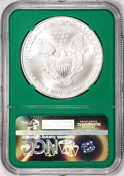 1997 $1 American Silver Eagle Coin NGC MS69 Green Core