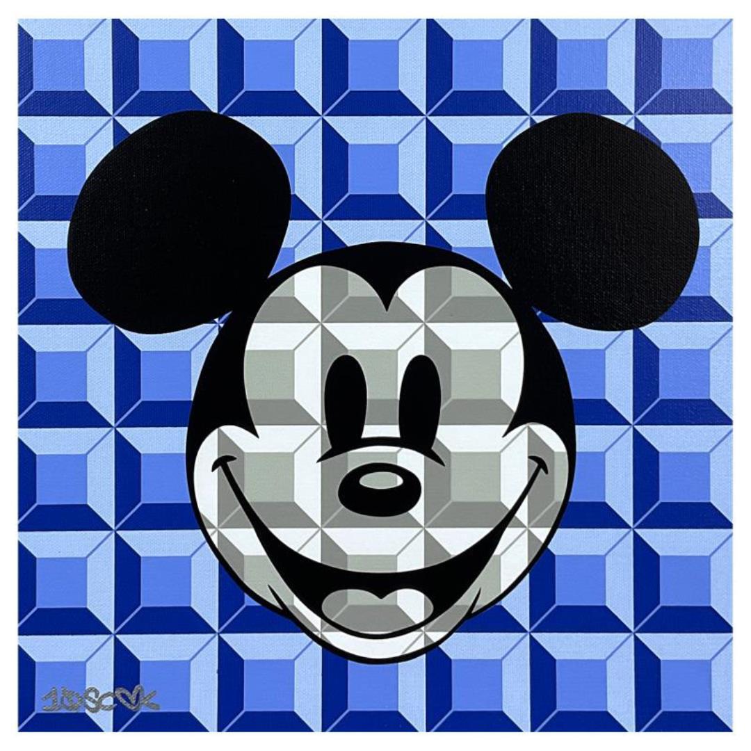 Tennessee Loveless "Blue 8-Bit Mickey" Limited Edition Giclee on Canvas