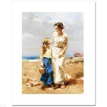 Pino (1939-2010) "By The Sea" Limited Edition Giclee On Canvas