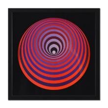 Victor Vasarely (1908-1997) "Oervegn" Print Mixed Media On Paper