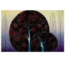 Eyvind Earle (1916-2000) "A Tree Poem" Limited Edition Serigraph On Paper