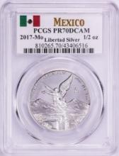 2017-Mo Mexico Proof 1/2 oz Silver Libertad Coin PCGS PR70DCAM