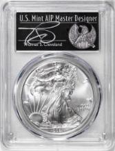 2021-(S) Ty. 1 $1 American Silver Eagle Coin PCGS MS70 Cleveland Signed San Francisco