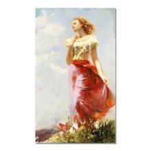 Pino (1939-2010) "Wind Swept" Limited Edition Giclee On Canvas