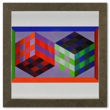 Victor Vasarely "Tridim - J De La Serie Hommage A L'Hexagone" Mixed Media Print