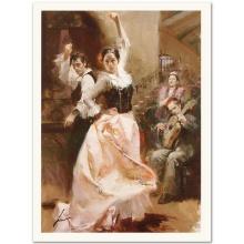 Pino (1939-2010) "Dancing In Barcelona" Limited Edition Giclee On Canvas