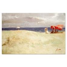 Pino (1939-2010) "White Sand" Limited Edition Giclee On Canvas
