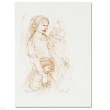 Edna Hibel (1917-2014) "Small Breton Woman with Child" Limited Edition Lithograph