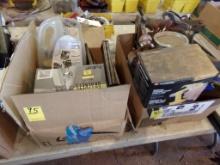 (2) Boxes w/Misc. Saw Blades, Wire Brush, Coping Saw, Small Level, Paint Gu
