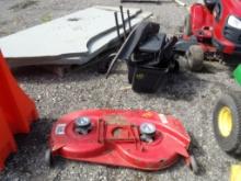 Red 42'' Deck and Group of Baggers and Parts