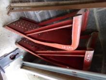 (2) Red Steel Car Ramps (Cellar Garage)