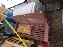 Love Seat Patio Glider and Plastic Deck/Dock Box, 48'' X 24'' X 24''