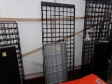 (8) 6' x 2' Wire Display Rack Panels with (3) Gray Plastic Shelves, NO HOOK