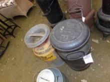 (2) Painted Milk Cans