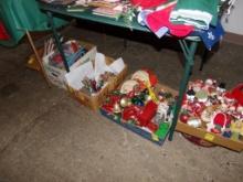 (5) Boxes of Misc Candles and Christmas Decorations Under the Card Tables (